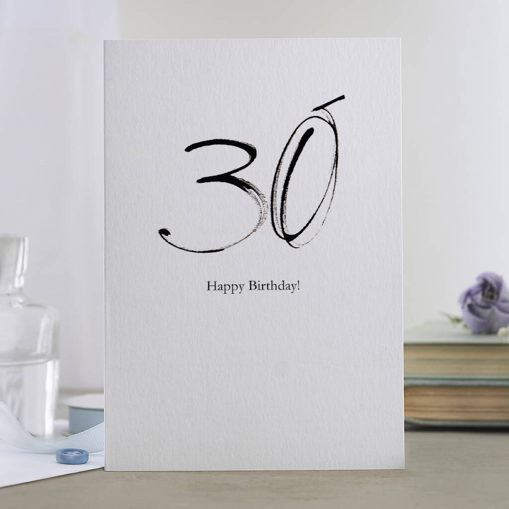 30th birthday card '30 happy birthday!' by gabrielle izen design ...
