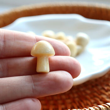 Tiny Polished Topaz Mushroom Crystal With Gift Message, 3 of 4