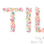 Personalised New Baby Girl Floral Nursery Art Print, thumbnail 2 of 4