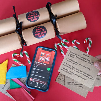 Personalised The Great Christmas Music Quiz Crackers, 6 of 6