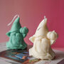 Halloween Gnome Candle Holding A Pumpkin, thumbnail 3 of 3