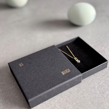 March Birthstone Aquamarine Gold Plated Necklace, 8 of 11