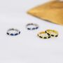 Sapphire Blue Marquise Cz Huggie Hoop Sterling Silver, thumbnail 7 of 12