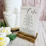 Classic Personalised Wedding Cake Sign Opaque Acrylic, thumbnail 3 of 6