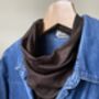 Suedette Neck Bandana, Neckerchief Scarf, Triangle Scarf, thumbnail 2 of 4