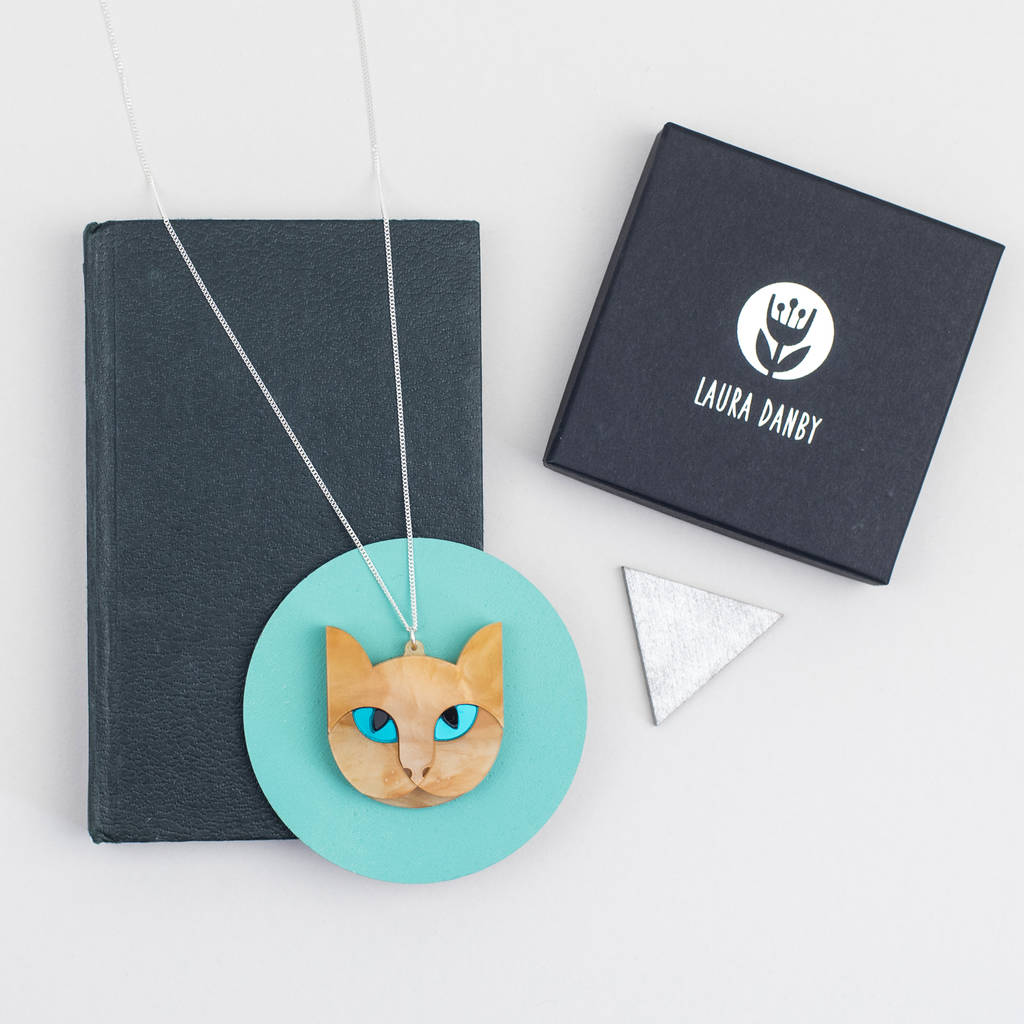 Ginger Cat Necklace By Laura Danby