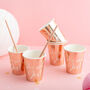 Hen Party Rose Gold She Said Yes Paper Cups, thumbnail 1 of 5