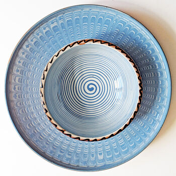 Handmade Blue Spiral Bowl, 6 of 12