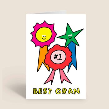World's Best Gran Cute Birthday Card Mother's Day Card, 2 of 2