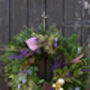 Gold And Purple Christmas Wreath Making Kit, thumbnail 2 of 4