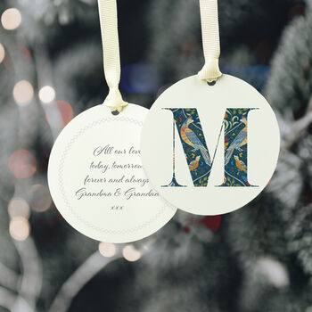 Personalised William Morris Christmas Bauble, 2 of 11