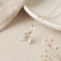 Personalised Silver Snowdrop January Birth Flower Necklace, thumbnail 3 of 8