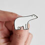 Polar Bear Enamel Pin, thumbnail 3 of 3