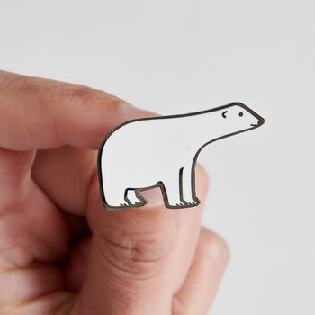 Polar Bear Enamel Pin, 3 of 3