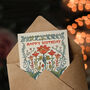 Art Nouveau Wildflowers Vintage Floral Birthday Card, thumbnail 3 of 5