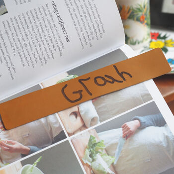 Personalised Grandparents Leather Bookmark, 3 of 7