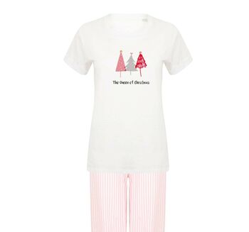 Pink Personalised Christmas Pyjamas, 2 of 3