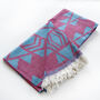 Cotton Beach Towel Shawl And Carrier Strap, Birthday Gift For Her, thumbnail 8 of 12