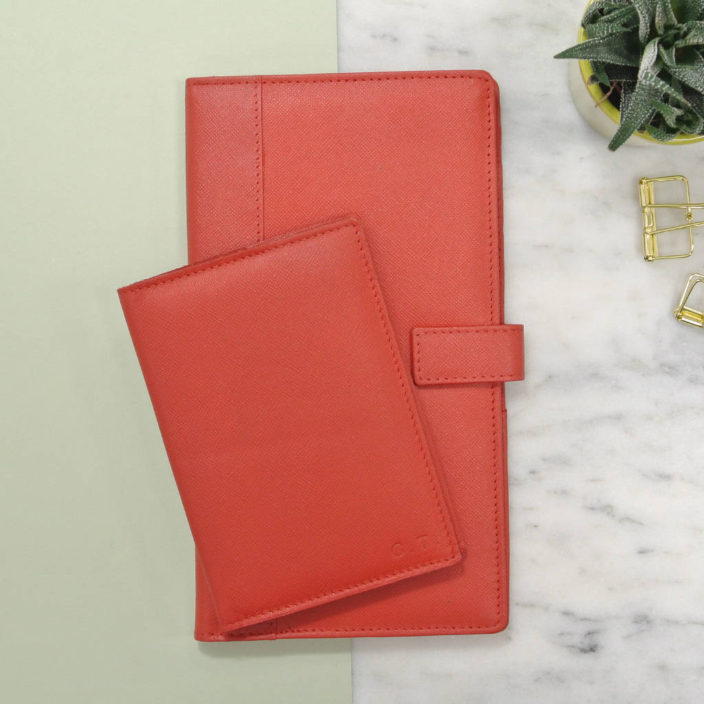 ladies leather travel wallet and passport cover by the british belt