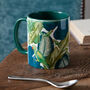 Colourful Tropical Leaf Parakeet Ceramic Coffee Mug, thumbnail 4 of 6