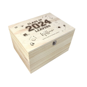Personalised Doodle 'Class Of 2024' Leavers Memory Box, 10 of 10