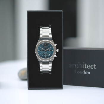 Men's Architect Orbix Blue Includes Personalised Engraving, 6 of 12