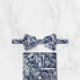 Wedding Handmade 100% Cotton Floral Print Tie In Navy, thumbnail 7 of 8