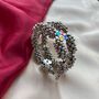 Oxidised Ghungaroo Multicolour Stones Open Bridal Kada Cuff Bangle, thumbnail 2 of 6