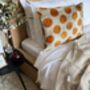 Oblong Velvet Ikat Cushion Orange Spot, thumbnail 1 of 6