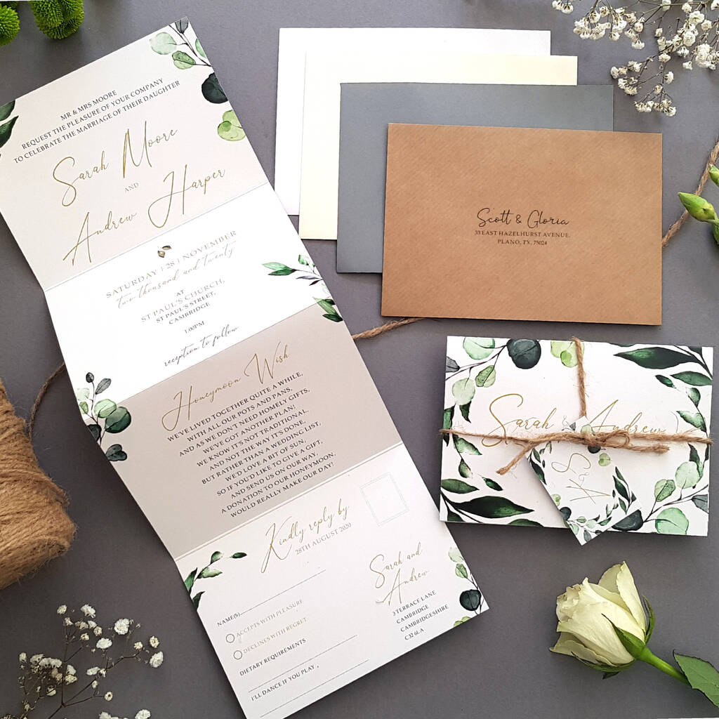 Botanical Wedding Invitations, 1 of 11