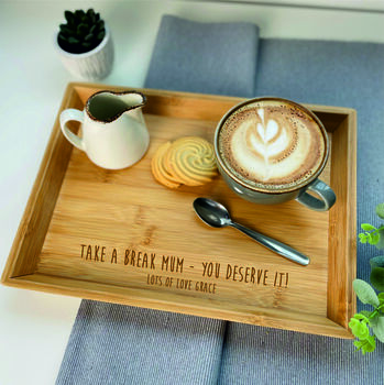 Personalised Take A Break Coffee Or Tea Tray, 3 of 3