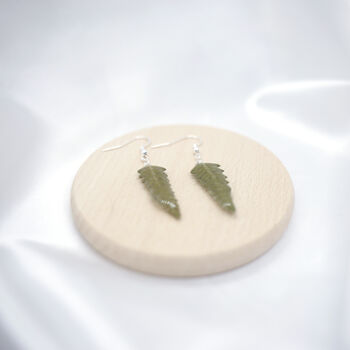 Fern Leaf Sterling Silver Or Gold Plated Earrings, 2 of 6