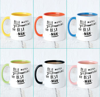 Best Mates Get Promoted To Best Man Mug, 4 of 7