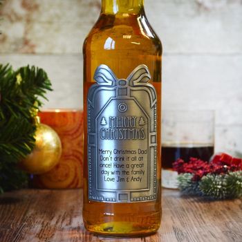 Personalised Christmas Blended Whisky With Pewter Label, 4 of 4