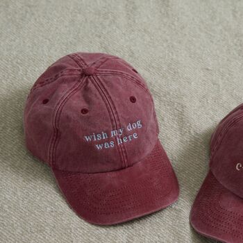Personalised Vintage Burgundy Adult Cap, 12 of 12
