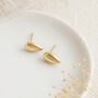 9ct Yellow Gold Teardrop Micro Stud Earrings, thumbnail 4 of 5