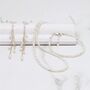 Pearl Chain Drop Hoop Earrings, thumbnail 10 of 10