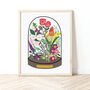 English Country Garden Bell Jar Print, thumbnail 1 of 5