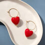 Turquoise Bead And Red Heart Necklace, thumbnail 6 of 7