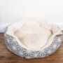 Grey Cosy Scalloped Pet Bed, thumbnail 5 of 7