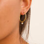 Herkimer Diamond Gold Vermeil Hoops, thumbnail 1 of 3