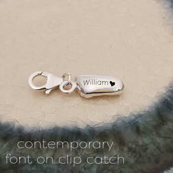 New Baby Personalised Solid Silver Charm, 6 of 11