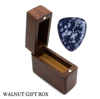 Snowflake Obsidian Guitar Plectrum In A Gift Box, 3 of 4