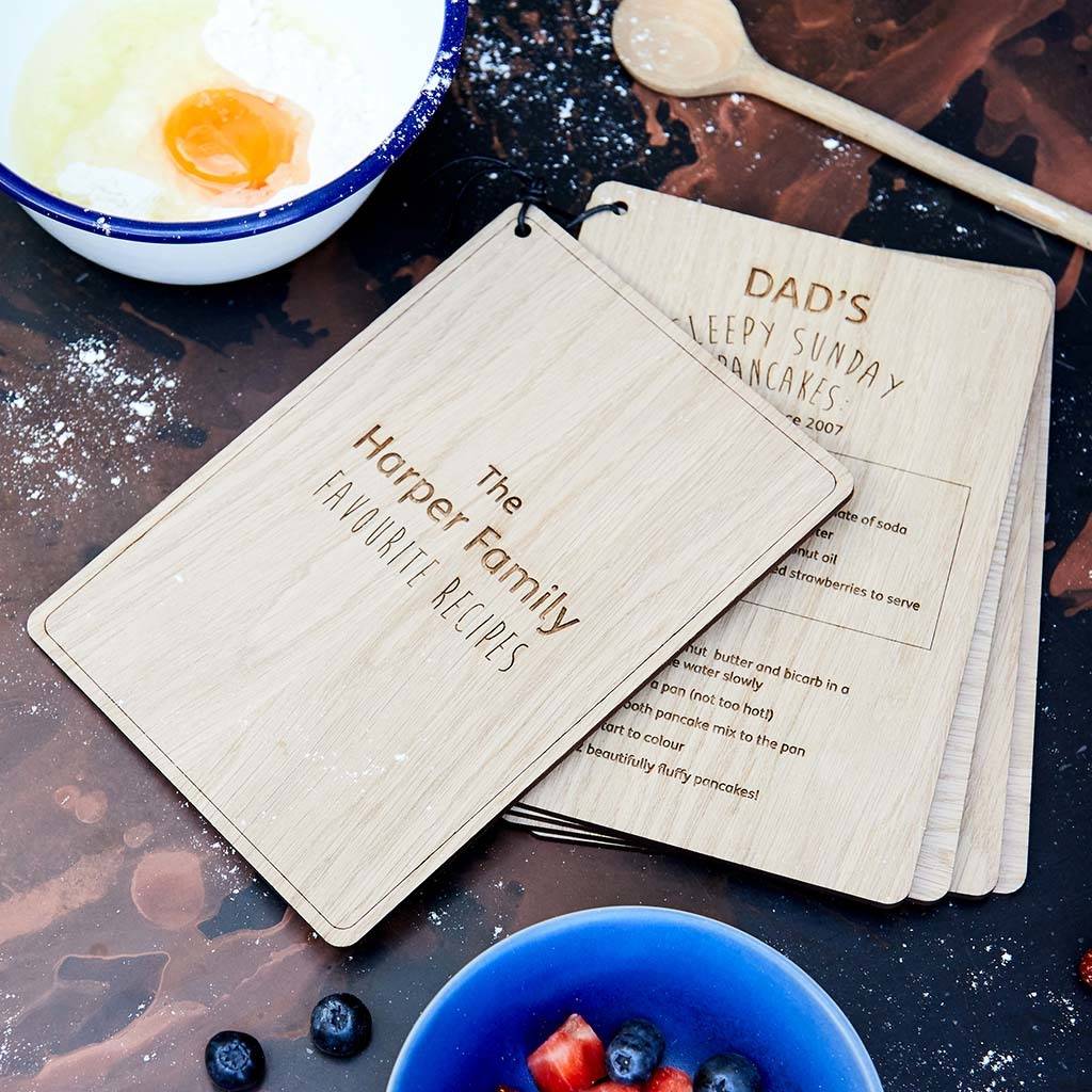 keepsake wooden recipe cards by modo creative