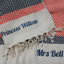 Personalised Soft Cotton Throw, Cotton Anniversary Gift, thumbnail 10 of 12