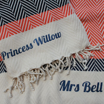 Personalised Soft Cotton Throw, Cotton Anniversary Gift, 10 of 12