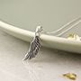 Sterling Silver Angel Wing Necklace, thumbnail 3 of 9