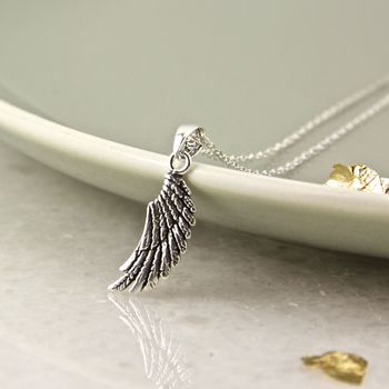 Sterling Silver Angel Wing Necklace, 3 of 9