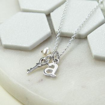 Sterling Silver Initial Letter Necklace, 3 of 8