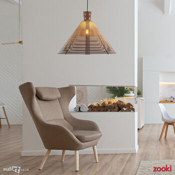 Zooki 20 'Ra' Wooden Pendant Light, 8 of 11